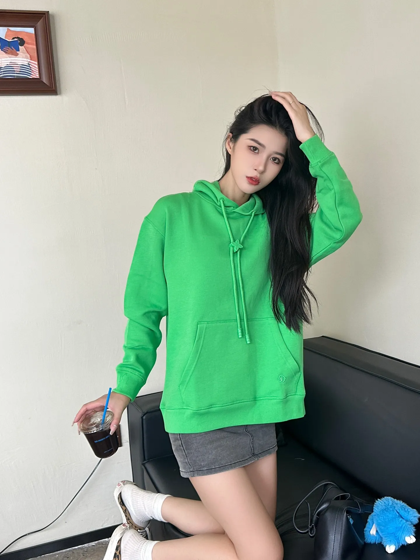 Louis Vuitton/Louis Vuitton hardware floral hooded sweatshirt